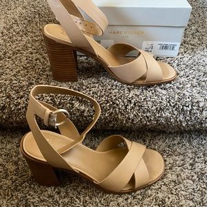 Marc Fisher block heel sandals. Worn one time very briefly. Size 9.5
